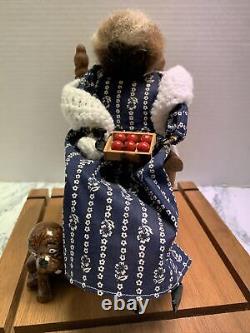Folk Art OOAK African American Grandma Apron Rocking Chair With Removable Case