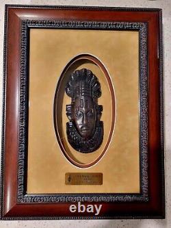 Framed Ebony Obi Mask Benin African American Art