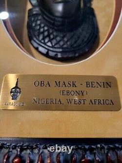 Framed Ebony Obi Mask Benin African American Art