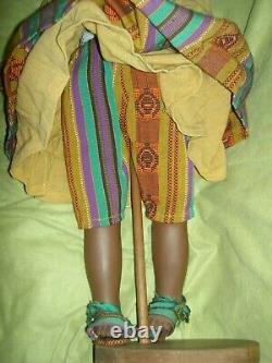 Gorgeous, 20 ZOBE, brown bisque & cloth doll by artist Frances Lynne
