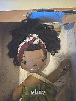 Harperiman Handmade Linen Doll Imani 14 Plush Doll For Kids Creative Play
