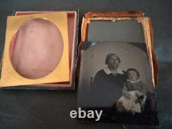 I. D. Slave Civil War Era Ambrotype African American Black Nanny White Baby