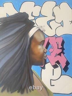 Important African American Black Modern Mural Oil Painting, YUZLY MATHURIN