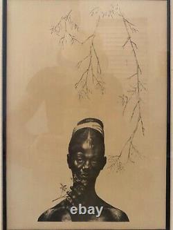 Important Vintage Old Black African American Modern Lithograph, Charles White