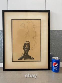 Important Vintage Old Black African American Modern Lithograph, Charles White