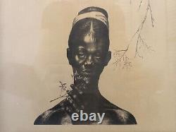 Important Vintage Old Black African American Modern Lithograph, Charles White