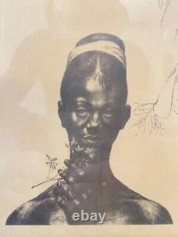 Important Vintage Old Black African American Modern Lithograph, Charles White