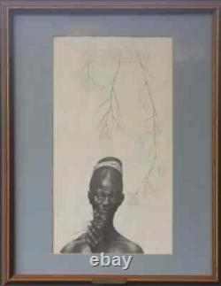 Important Vintage Old Black African American Modern Lithograph, Charles White