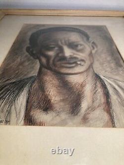 James Baare Turnbull Wpa Painting Black African American Antique MID Century