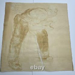 Jo Cain PAINTING ANTIQUE MURAL AFRICAN AMERICAN BLACK PORTRAIT OIL LARGE 40