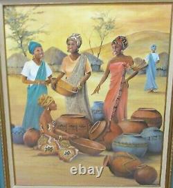 Joan Simpson African American People Large Giclee On Canvas Painting