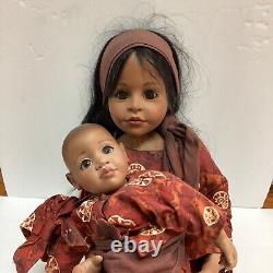Joke Grobben GOTZ African Siblings AISCHA AND ROHAN Dolls 1999 With Tags