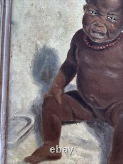 Kent Cottrell Painting Black Americana Baby African American Listed Antique 1940