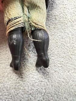 Kestner 4 antique black mignonette jointed bisque doll glass eyes Ethnic Garb