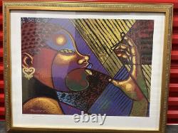 Limited Edition Larry Poncho Brown African American Art Lithograph 97/900