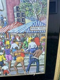Melvin King Vintage African American Large Framed Art Print Summer Festival