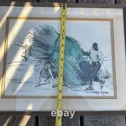 Moya Cozens African American/jamaican Donkey Hay Original Watercolor Painting