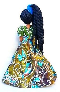 Mwango #395 Black African-American- 14''-16'' -#Doll-#handmade