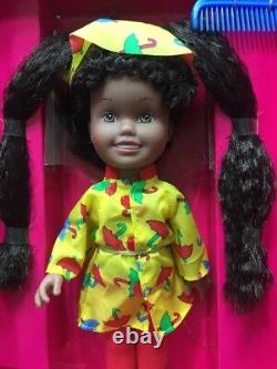 NIB Vintage Playskool Dolly Surprise Rain Dancer African American Ethnic Doll