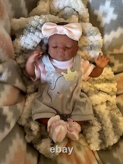 Ooak Reborn Micro Preemie Baby Byron Bountiful Baby. Black Drawn Hair. Ethnic