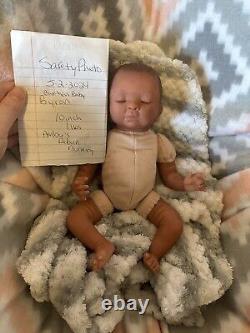 Ooak Reborn Micro Preemie Baby Byron Bountiful Baby. Black Drawn Hair. Ethnic