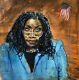 Original African American Painting Ketanji Brown Jackson Unframed Signed