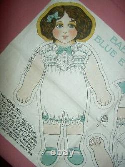 Original, RARE antique, c1890s, labeled Arnold Print Works printed cloth doll
