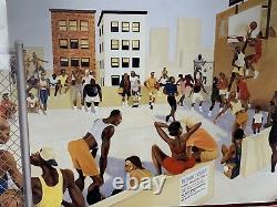 Piedmont Court Ernest Watson African American Art Print 23x30.5 Huge Framed