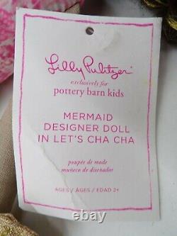 Pottery Barn Kids Lilly Pulitzer Mermaid Designer Doll In Let's Cha Cha #9310A