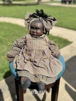 RARE Arnett's Country Store Sally Ann African American Primitive Doll VTG