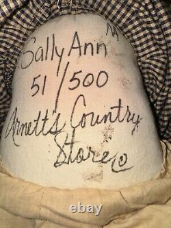 RARE Arnett's Country Store Sally Ann African American Primitive Doll VTG