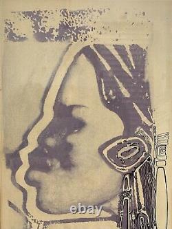 RARE Vintage African American Modern AFRO FUTURISM Lithograph, McIntosh 1974