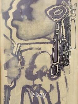 RARE Vintage African American Modern AFRO FUTURISM Lithograph, McIntosh 1974