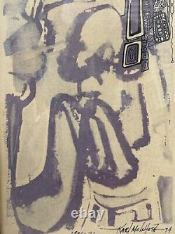 RARE Vintage African American Modern AFRO FUTURISM Lithograph, McIntosh 1974