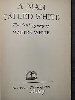 Rare A MAN CALLED WHITE By Walter Francis White Hardcover Great Condition