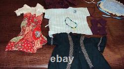 Rare VTG 18 IN AFRICAN AMERICAN GIRL Doll With Cloths & Armoire Clothing Chest
