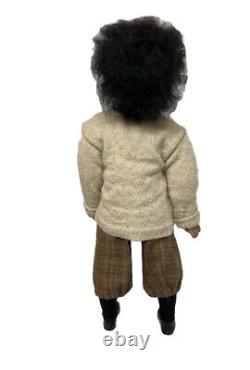 Rare Vintage art doll -African Boy- Violet Eyes by Federica Fine Art Real Hair