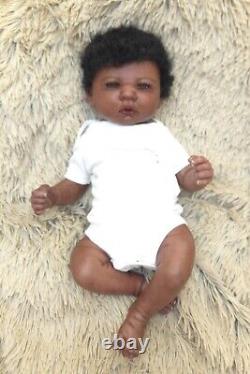 Reborn baby girl doll JENNIE ethnic AA BLACK BIRACIAL ready to ship