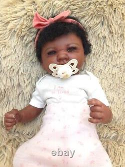 Reborn baby girl doll JENNIE ethnic AA BLACK BIRACIAL ready to ship