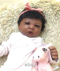 Reborn baby girl doll JENNIE ethnic AA BLACK BIRACIAL ready to ship