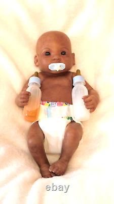 Reborn micro preemie 10 biracial set of twins baby girl and baby boy Dolls