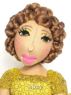 Red Head Nevaeh African? American handmade ooak cloth doll