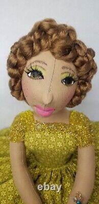 Red Head Nevaeh African? American handmade ooak cloth doll