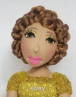 Red Head Nevaeh African? American handmade ooak cloth doll