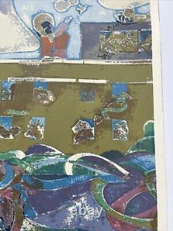 Romare Bearden Screenprint Large 40 Noahs Ark African American Black Artist