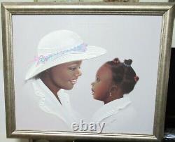 Ruby Carter Mother & Daughter African American Giclee On Canvas Painting