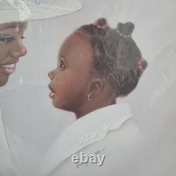 Ruby Carter Mother & Daughter African American Giclee On Canvas Painting Kw13