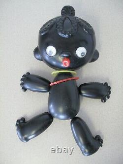 Russian Soviet RARE black doll Cartoon Hard Plastic 1960s