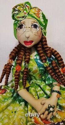 $SALE$ 12'' African-American-Black-Dolls no. 373 Kelly-#Doll #unique-#handmade