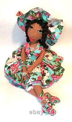 SALE? 2023? Floral? Print 12''? #African #American #Dolls Angelica